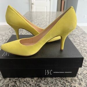 INC International Concepts Women's Bright Yellow Heels